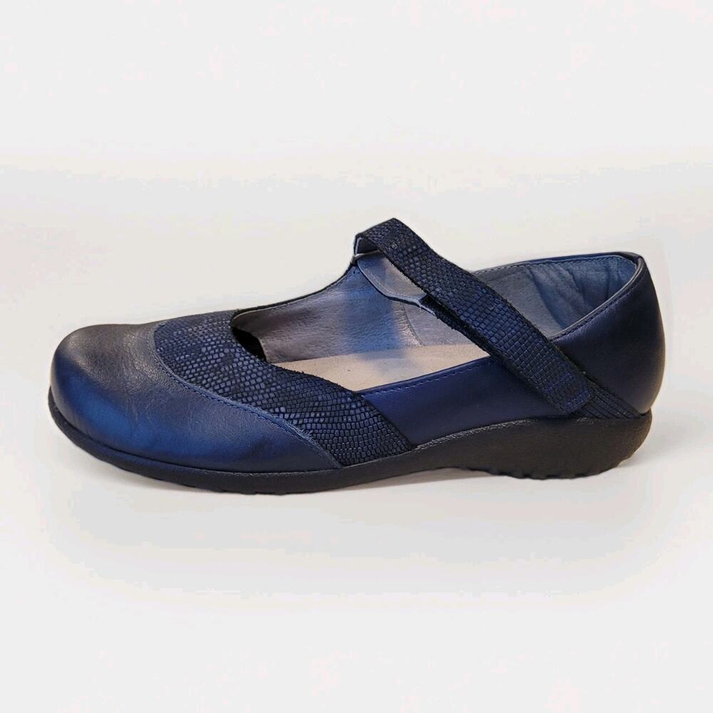 NAOT Blue Luga Mary Jane Shoes Size 39 US 8 to 8.5 Outdoor Comfort Preppy - Picture 12 of 13